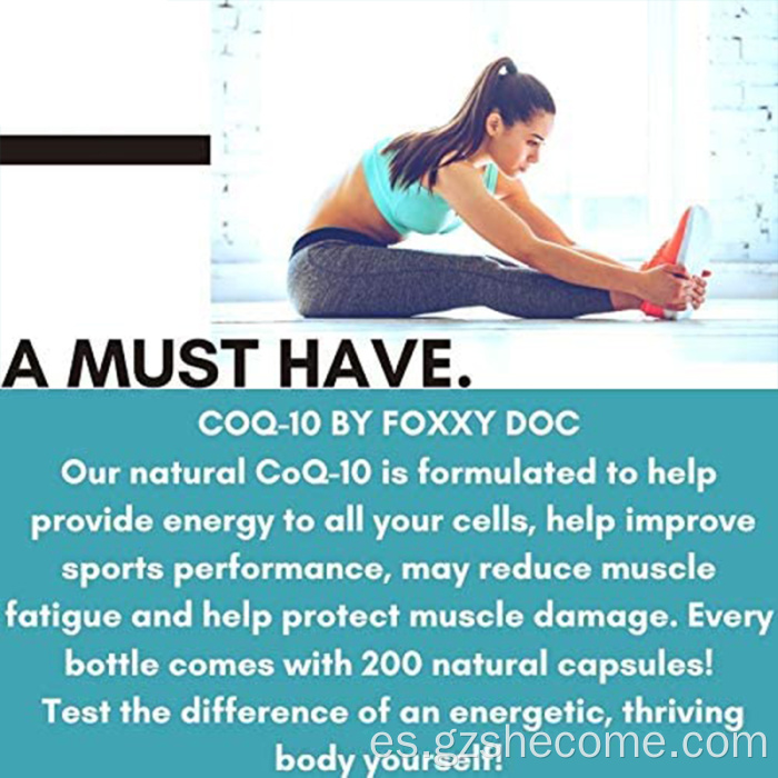 Absorción CoQ10 Suplemento cerebral Max Strength Coq10 Softgel